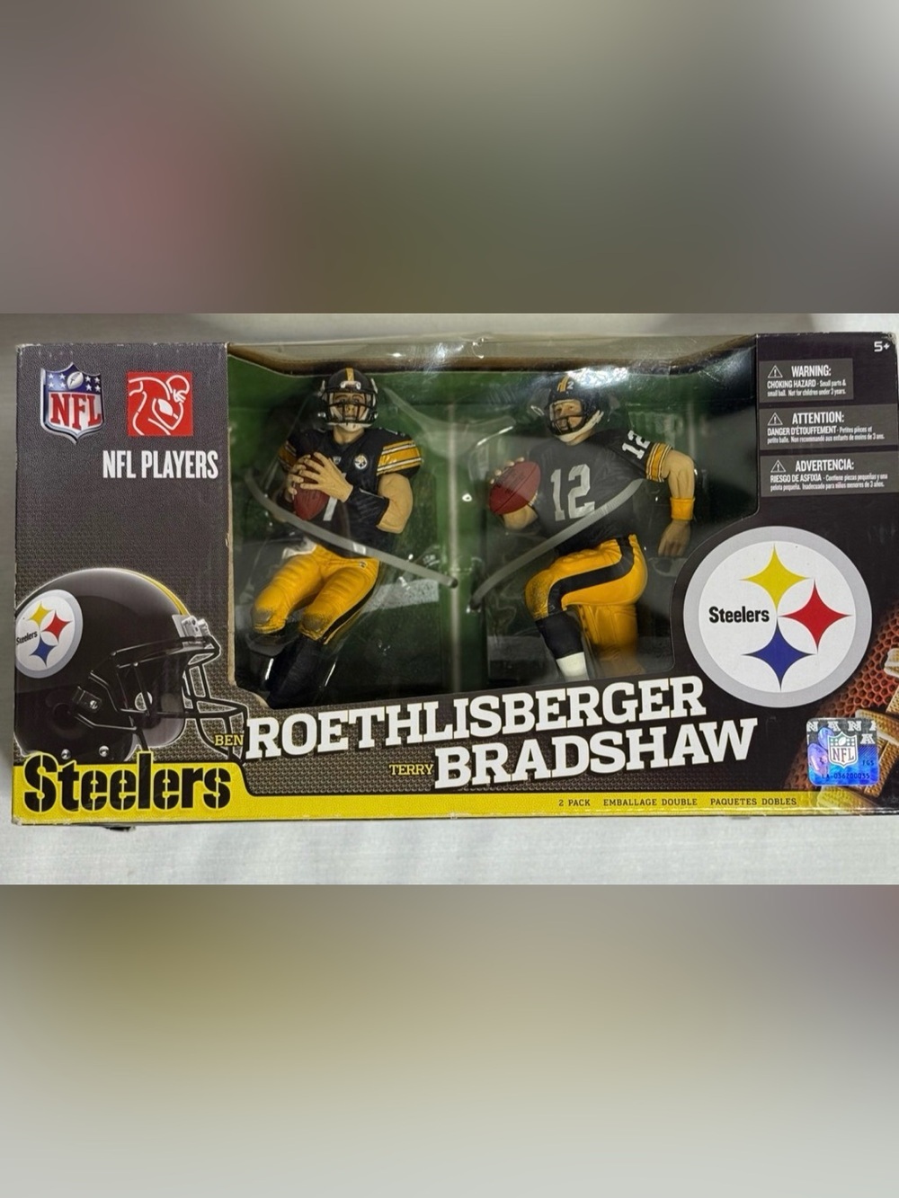 Ben Roethlisberger & Terry Bradshaw Pittsburgh Steelers NFL 2-Pack McFarlane Set